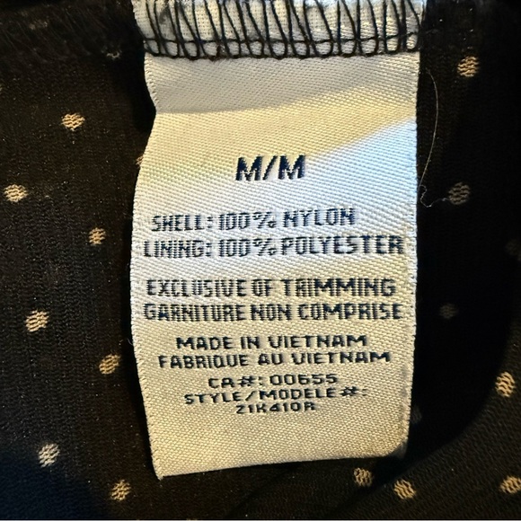 Reitmans Tank Top Black Gold Layered Ruffled Flowy Feminine Women's Size M - Picture 10 of 10